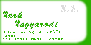 mark magyarodi business card